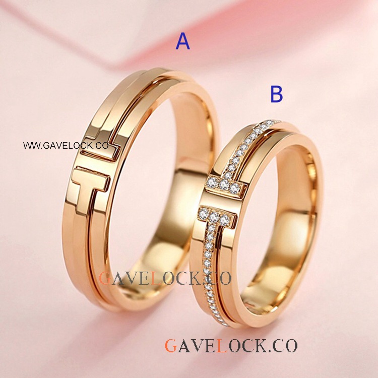 Tifffany T Wire Copuple Ring Double T Wedding Rings